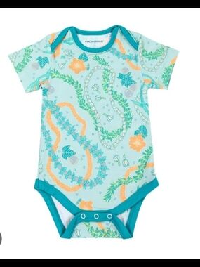 Coco Moon Lei Stand Print Onsie